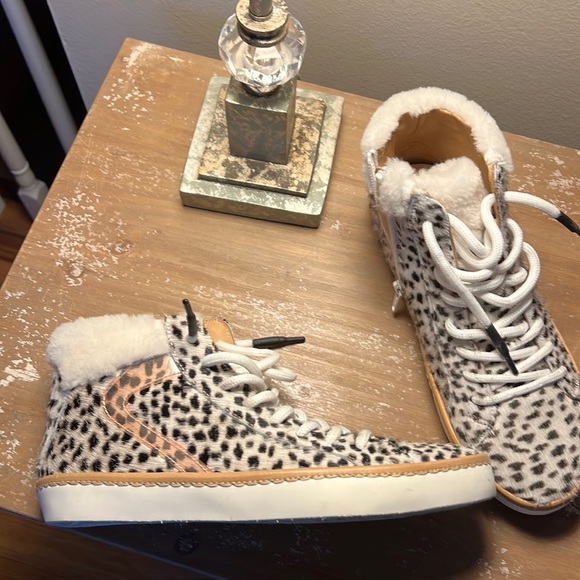 Montelliana 1965 SANDY High Top Sneaker Boots Cow Spot Calf Fur Hair MADE ITALY - Picture 1 of 7